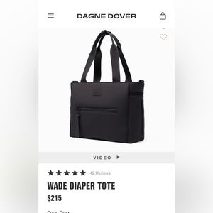 Dange Dover small wade diaper bag-black